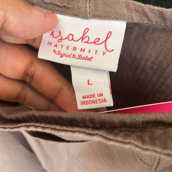 Isabel Maternity by Ingrid & Isabel Tan Overalls - Picture 2 of 7